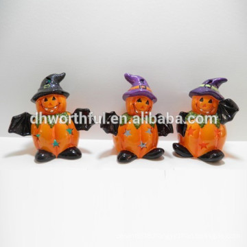 LED halloween ceramic pumpkin decor